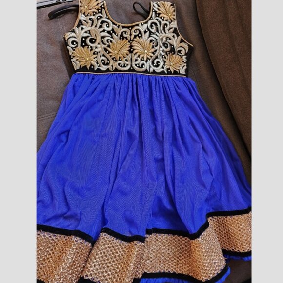 Gorgeous Black and Royal Blue Anarkali For Girls Size 22 Indian outfit